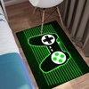 Anime Galaxy Gamer Theme Door Mat for Video Game Area Rug: Non-Slip Carpets Floor Mat with Gamepad Design