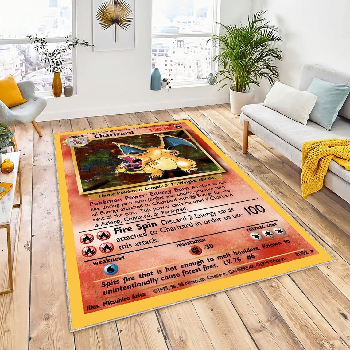 Anime Game Card Rug, Perfect for Kids' Room Decor and Playing Area, Featuring Fun Anime Theme - Image 2