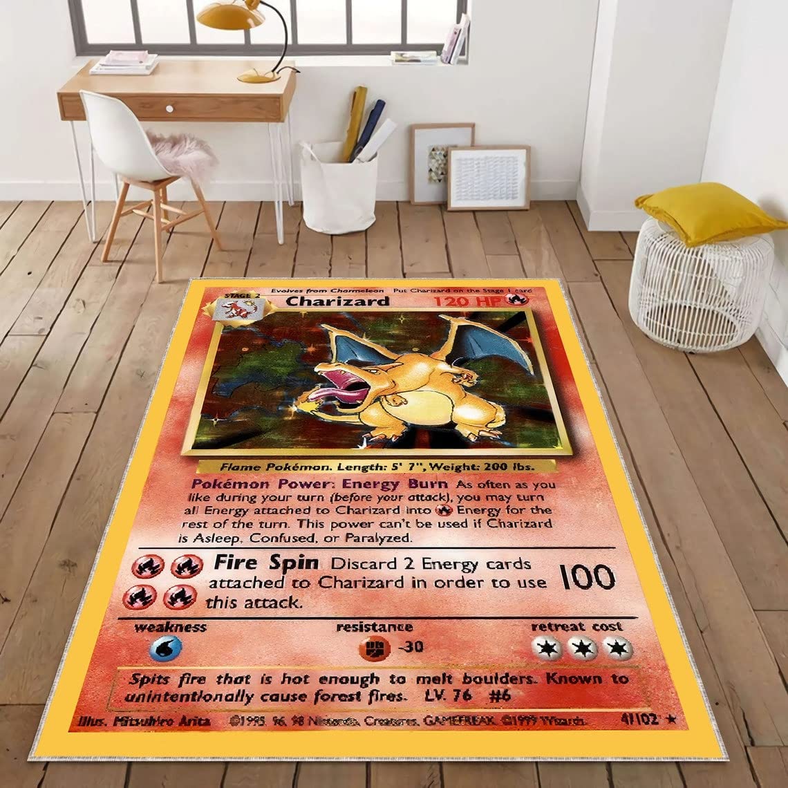 Anime Game Card Rug, Perfect for Kids' Room Decor and Playing Area, Featuring Fun Anime Theme - Image 3