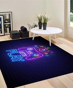 Anime Gamepad Rug for Kids with Non-Slip Crystal Material