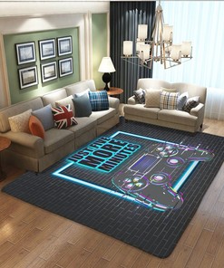 Anime Gamer Rugs for Boys Bedroom & Living Room - Non-Slip Mats for Home Decor