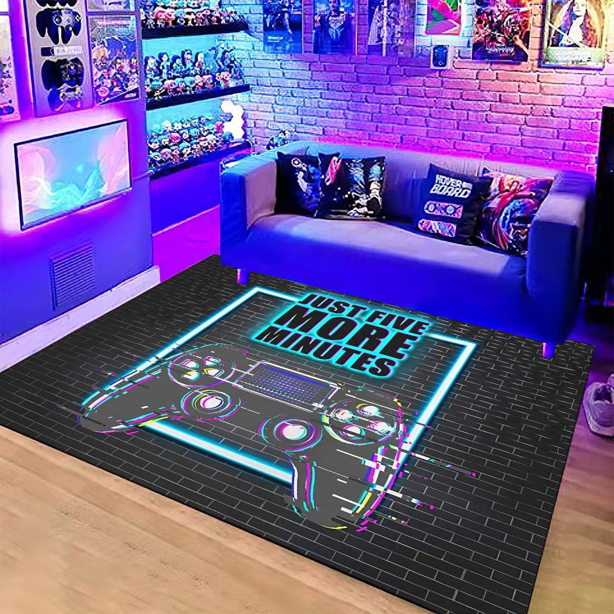 Anime Gamer Rugs for Boys Bedroom & Living Room - Non-Slip Mats for Home Decor - Image 2