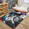 Anime Gamer Rugs for Boys' Bedroom - Non-Slip Crystal Floor Polyester Rug