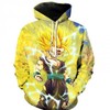 Anime Style Dragon Ball Cosplay Hoodie in 3D with Zipper
