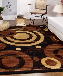 Antep Rugs Kashan King Collection Galaxy Geometric Area Rug - Sophisticated Black/Beige Rug for Your Home