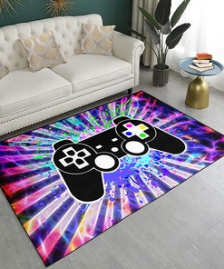 Anti-Slip Gamepad Controller Rugs for Stylish Gaming Room Decor