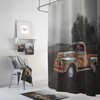 Antique Rusty Truck in Field Shower Curtain with Rustic Bath Set
