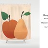 Apple Pear Shower Curtain, Funny Bathroom Decor , Waterproof & Washable, Customized Sizes for a Perfect Fit