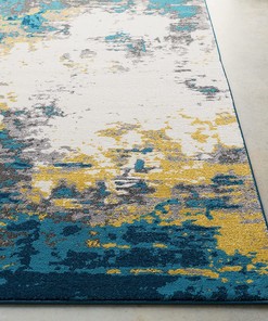 Aqua Modern Soft and Durable Area Rug - Perfect for Living Room or Bedroom Decor
