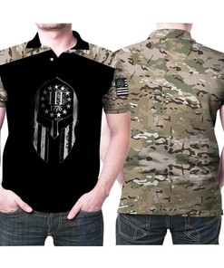 Are you a Spartan Warrior? Prove it with this Combatant Army American 3D All Over Print Polo Shirt