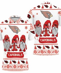 Arizona Cardinals Ugly Sweatshirt Christmas Gnomes 3D All Over Print Polo Shirt