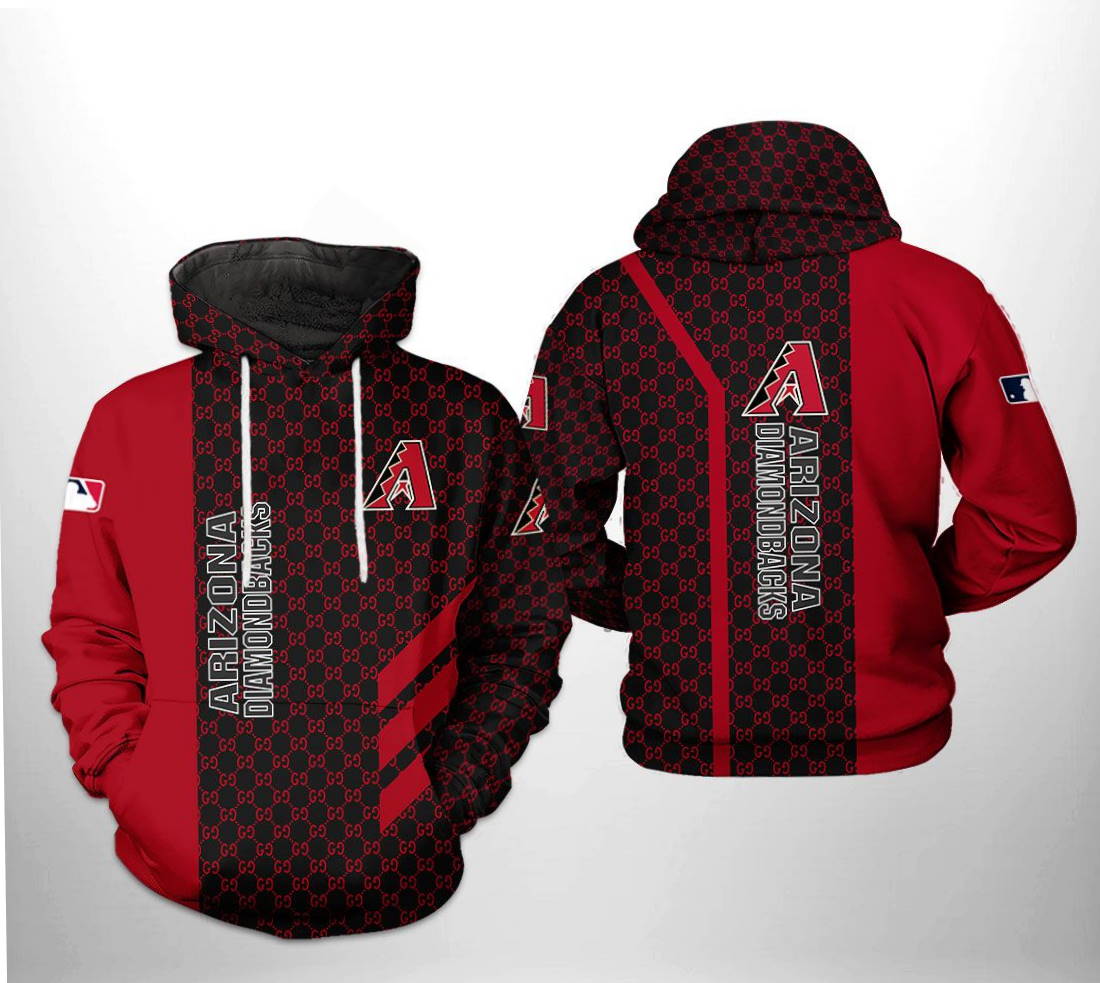 Arizona Diamondbacks MLB Zipper Hoodie with 3D All Over Print