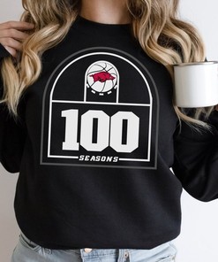 Arkansas Basketball 100Th Season Sweatshirt, Razorback Basketball Crewneck, Arkansas Razorback Sweater