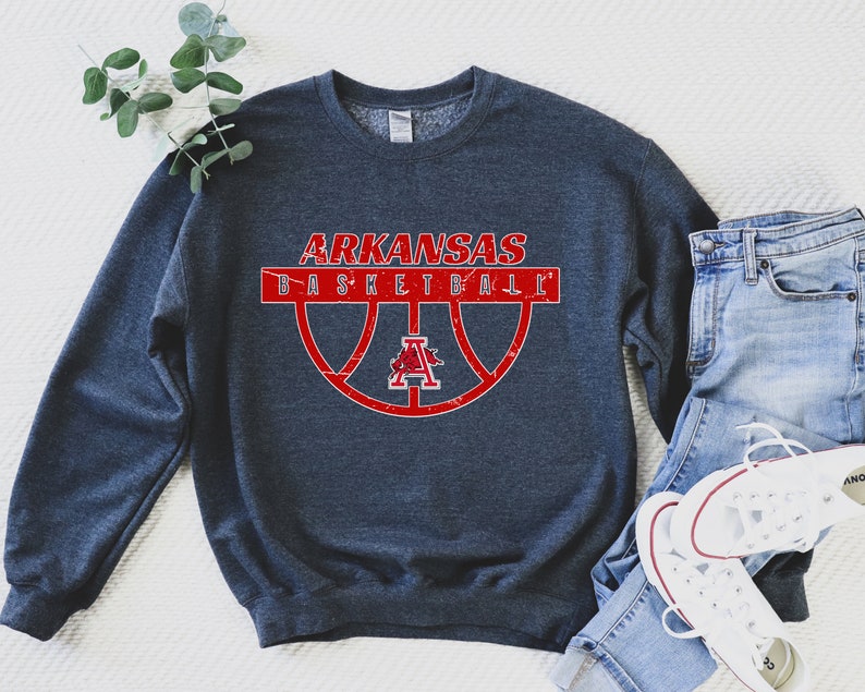 Arkansas Basketball Sweatshirt, Razorback Basketball Crewneck, Hogs Basketball Sweater, Sec Basketball Tee, Hoodie