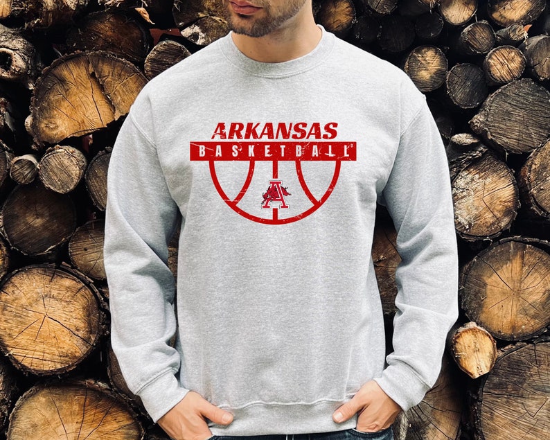 Arkansas Basketball Sweatshirt, Razorback Basketball Crewneck, Hogs Basketball Sweater, Sec Basketball Tee, Hoodie - Image 2