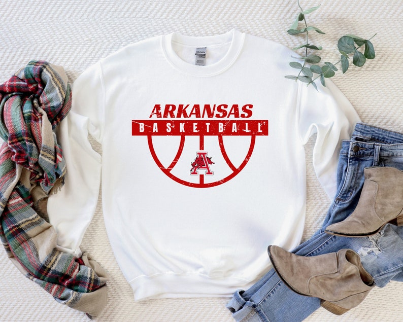 Arkansas Basketball Sweatshirt, Razorback Basketball Crewneck, Hogs Basketball Sweater, Sec Basketball Tee, Hoodie - Image 3