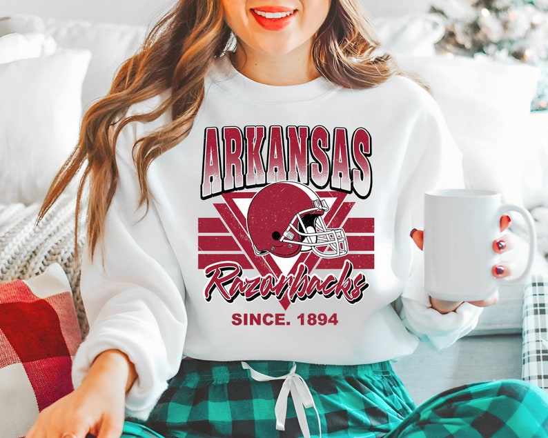 Arkansas Crewneck Sweatshirt, Vintage Arkansas Football Sweatshirt, Football Fan Shirt, University Football Fan Shirt - Image 3