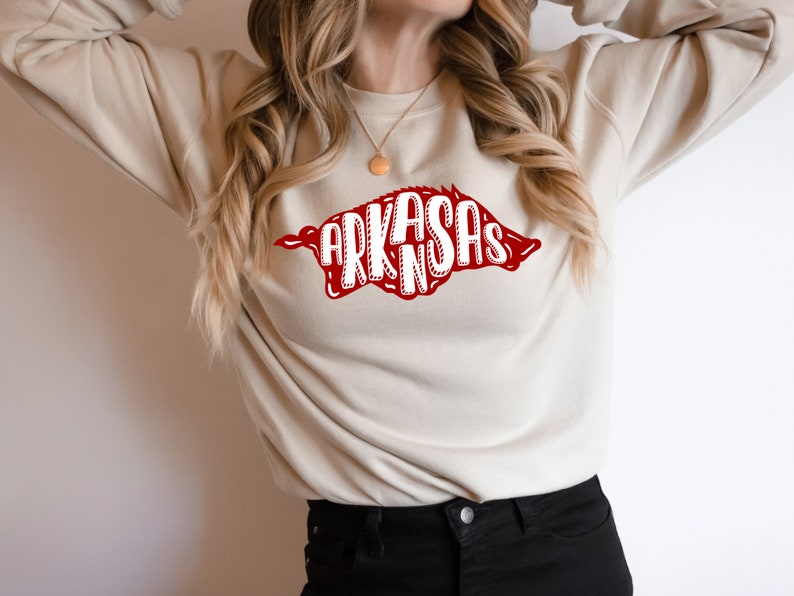 Arkansas Football Shirt, University Of Arkansas Sweater, Razorbacks Sweatshirt, Woo Pig Sooie Shirt, Go Hogs Sweater - Image 3