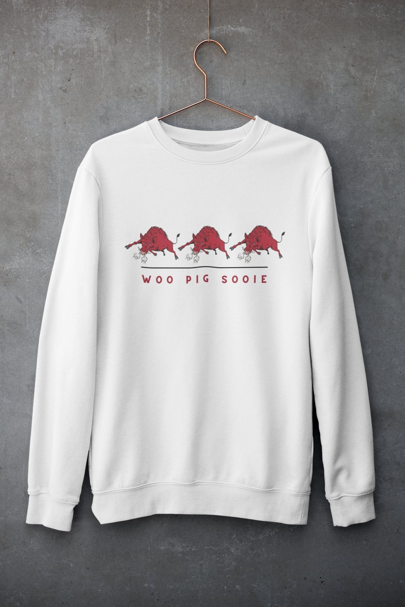 Arkansas Football Sweatshirt Woo Pig Sooie Crewneck Hoodie, Sec Apparel