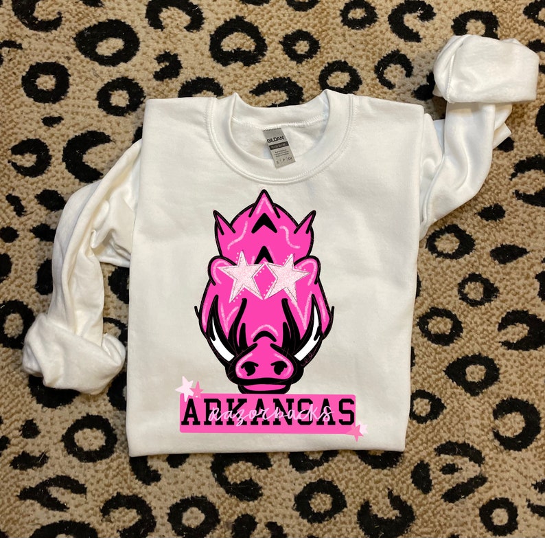Arkansas Preppy Razorbacks Hogs Sweatshirt, Hoodie, Shirt Football Team Gameday Spirit Western