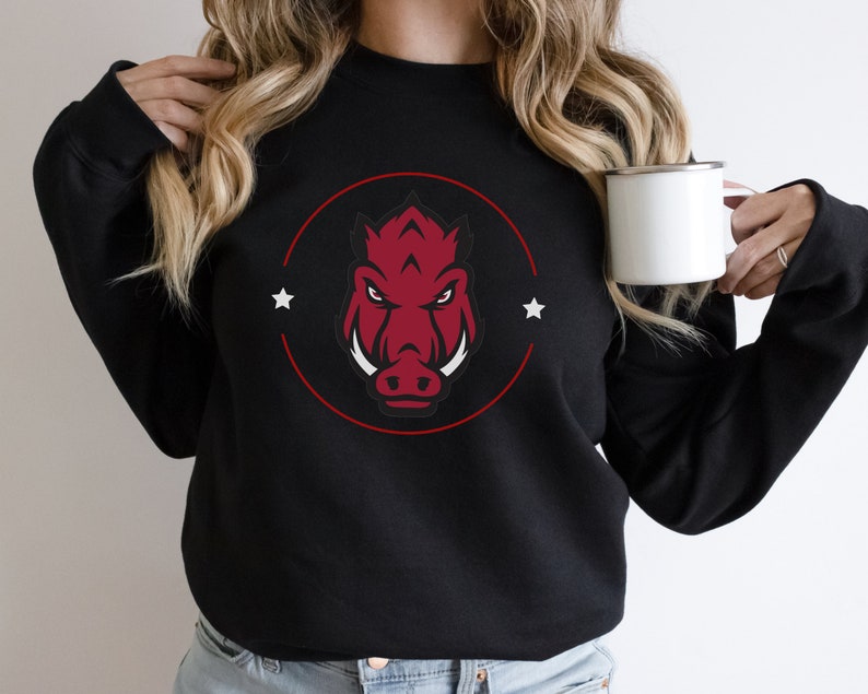 Arkansas Razorback Sweatshirt, University Of Arkansas Crewneck, Razorbacks Sweater, Go Hogs Tee, Hoodie - Image 2