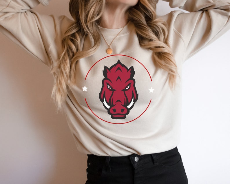 Arkansas Razorback Sweatshirt, University Of Arkansas Crewneck, Razorbacks Sweater, Go Hogs Tee, Hoodie - Image 3