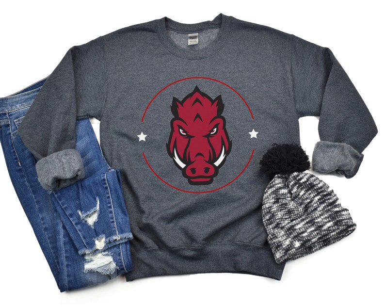 Arkansas Razorback Sweatshirt, University Of Arkansas Crewneck, Razorbacks Sweater, Go Hogs Tee, Hoodie - Image 4