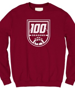 Arkansas Razorbacks 100 Seasons Basketball Fleece Crew Cardinal, Hogs Shirt Gifts For Razorbacks Lover