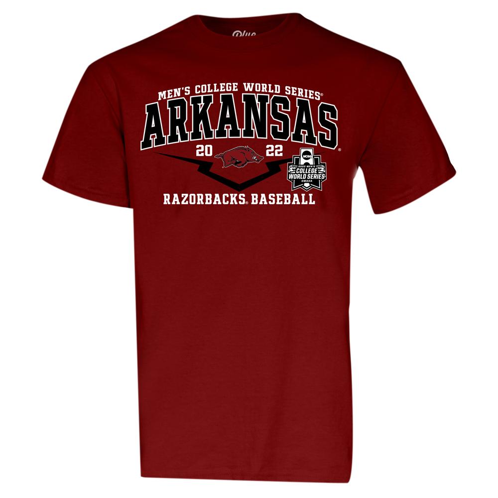 Arkansas Razorbacks 2022 Baseball Cws Single Team Short Sleeve T-Shirt Cardinal