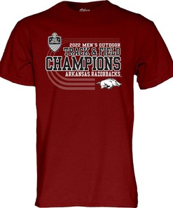 Arkansas Razorbacks 2022 Sec Track And Field Conference Tournament Champions T-Shirt Cardinal Celebrate Razorbacks' Win