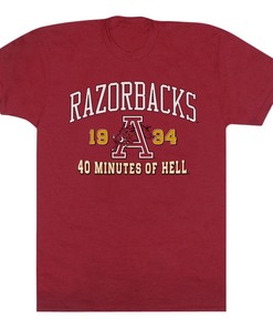 Arkansas Razorbacks 40 Min Short Sleeve T-Shirt Arkansas Razorbacks Hoodie Sweatshirt Shirt Gift For Ncaa Fans