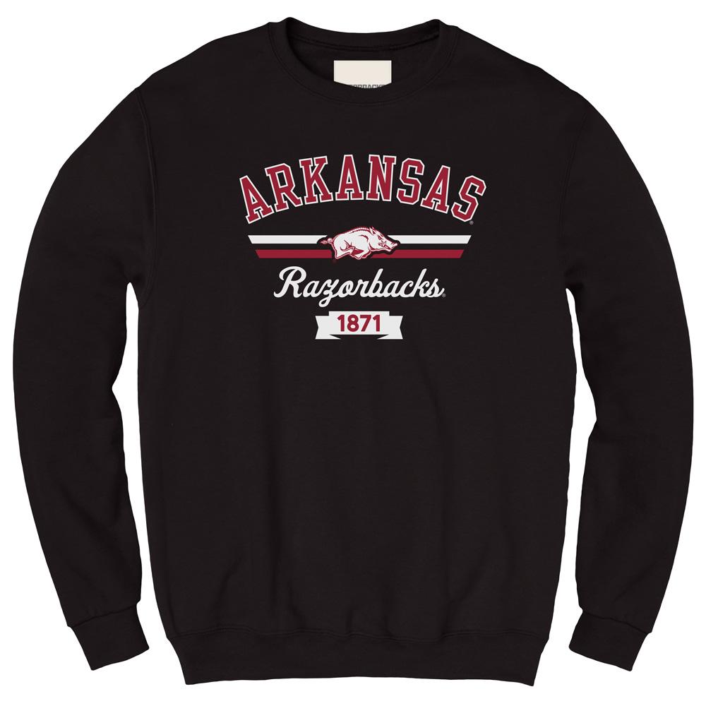 Arkansas Razorbacks Billboard Text Crew Sweatshirt For Ncaa Fans