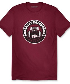 Arkansas Razorbacks Game Ball Football Short Sleeve T-Shirt Cardinal, Hogs Shirt Gifts For Razorbacks Lover