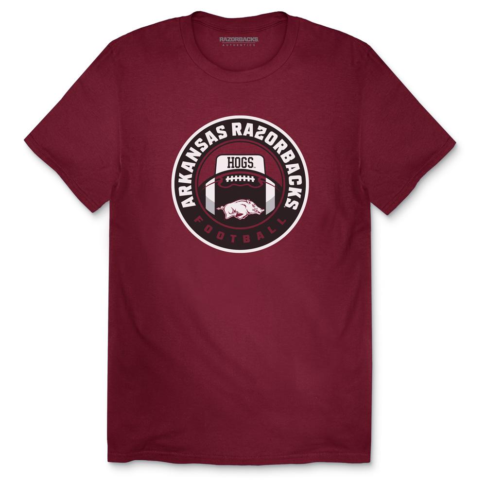 Arkansas Razorbacks Game Ball Football Short Sleeve T-Shirt Cardinal, Hogs Shirt Gifts For Razorbacks Lover