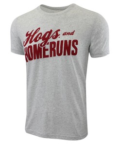 Arkansas Razorbacks Hogs And Homeruns Triblend Short Sleeve T-Shirt, Hogs Shirt Gifts For Razorbacks Lover