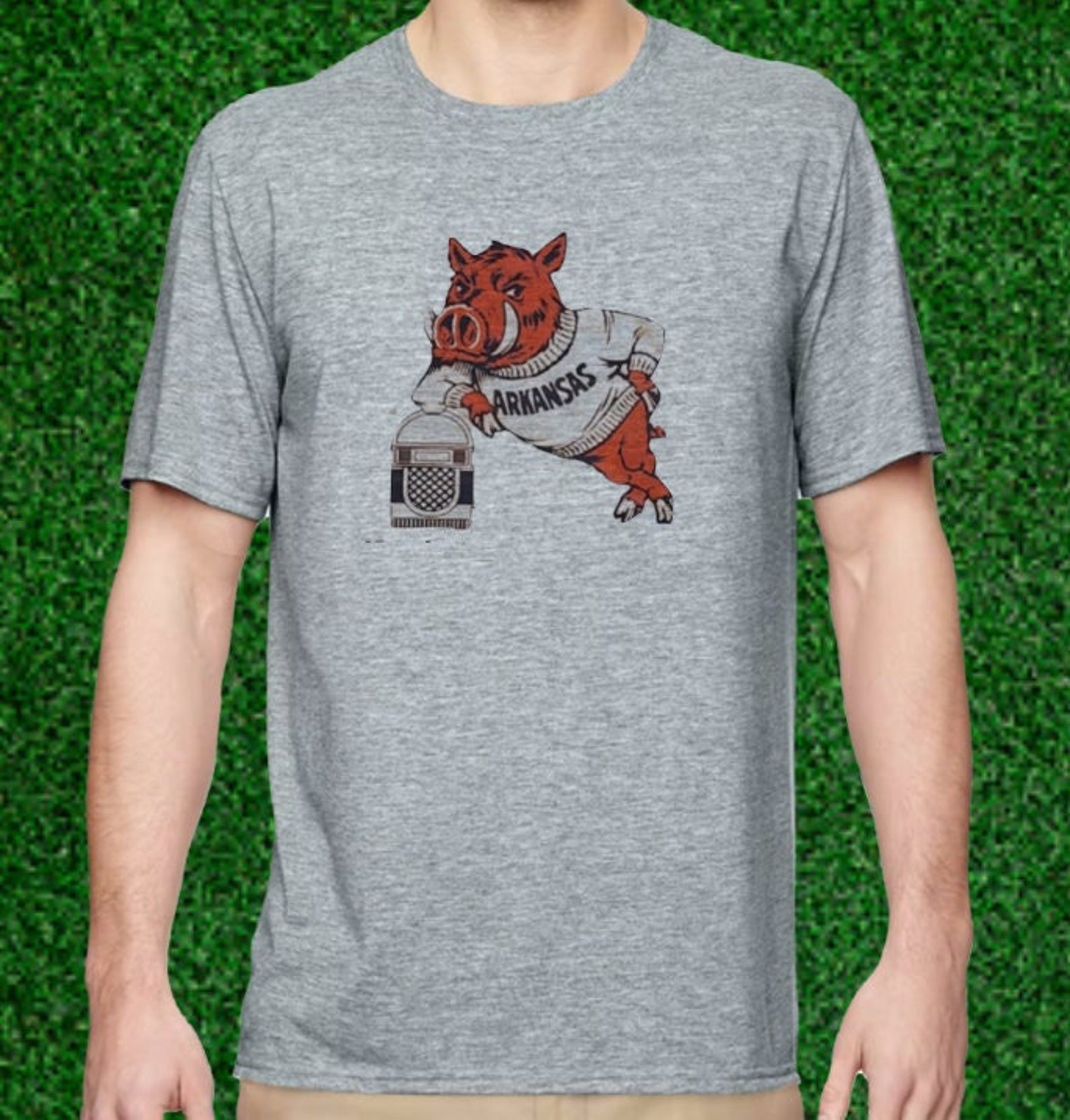 Arkansas Razorbacks Jukebox Shirt Full Size Hoodie Sweatshirt Shirt Gift For Ncaa Fans