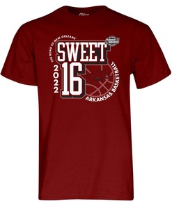 Arkansas Razorbacks Ncaa Basketball Sweet 16 Short Sleeve T-Shirt Cardinal, Hogs Shirt Gifts For Razorbacks Lover
