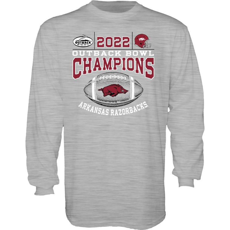 Arkansas Razorbacks Outback Bowl 2021 Champs Long Sleeve T-Shirt, Hogs Shirt Gifts For Razorbacks Lover