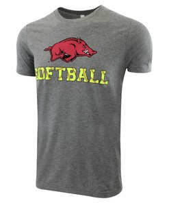 Arkansas Razorbacks Razorback Softball Triblend Short Sleeve T-Shirt, Hogs Shirt Gifts For Razorbacks Lover