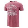 Arkansas Razorbacks Retro Stack Unisex Tri-Blend Short Sleeve T-Shirt Cardinal Razorbacks Fans Must-Have