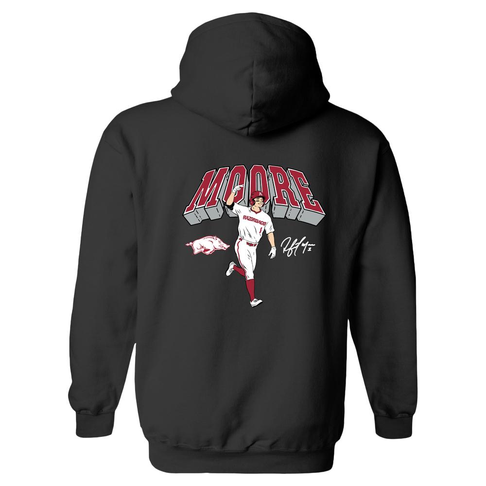 Arkansas Razorbacks Robert Moore Homerun Hoodie Full Size Hoodie Sweatshirt Shirt Gift For Ncaa Fans