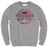 Arkansas Razorbacks Soccer Ball Grid Unisex Fleece Crew Sweatshirt