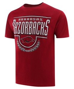 Arkansas Razorbacks Stripes Jersey Short Sleeve T-Shirt Cardinal, Hogs Shirt Gifts For Razorbacks Lover