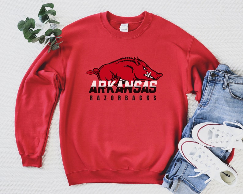 Arkansas Razorbacks Sweatshirt, University Of Arkansas Crewneck, Woo Pig Sooie Sweatshirt, Call The Hogs Hoodie, Shirt - Image 3
