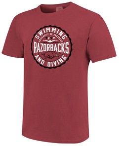 Arkansas Razorbacks Swim & Dive Circle Short Sleeve T-Shirt Cardinal, Hogs Shirt Gifts For Razorbacks Lover