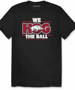Arkansas Razorbacks We Hog The Ball Unisex Short Sleeve T-Shirt Heathered, Hogs Shirt Gifts For Razorbacks Lover
