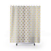 Art Deco Diamond Shower Curtain, Gold and White Bathtub Decor, Luxurious Bathroom Gift
