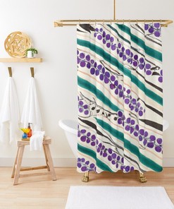 Art Nouveau Boho Shower Curtain - Featuring 100% Recycled Polyester and Waterproof Material