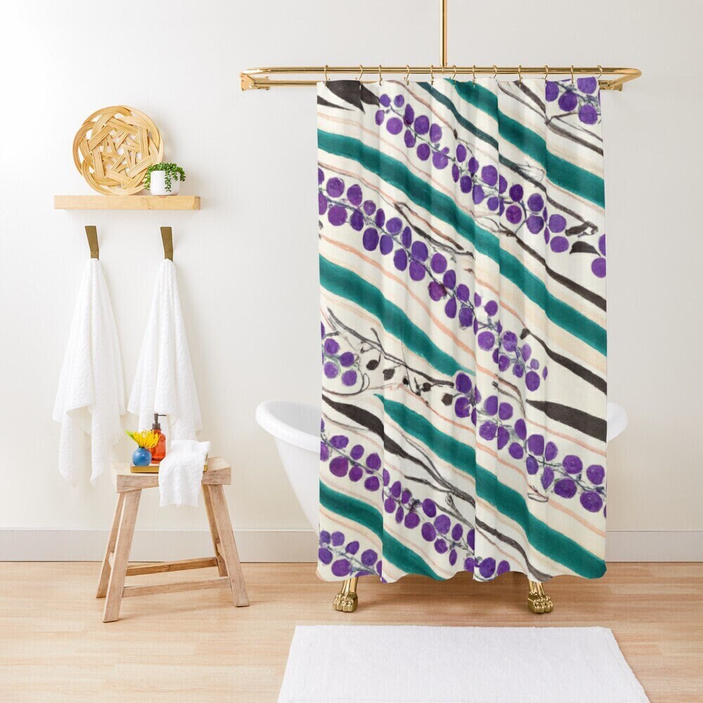 Art Nouveau Boho Shower Curtain - Featuring 100% Recycled Polyester and Waterproof Material