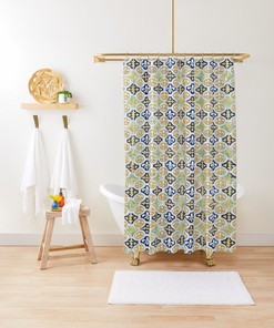 Art Nouveau Boho Shower Curtain - Featuring Eco-Friendly and Waterproof Material - Perfect for Bohemian Decor